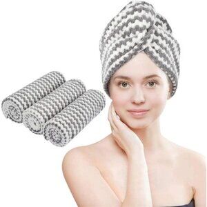 Microfiber Hair Towel Wrap Anti Frizz Hair Turban Hair Drying Towel